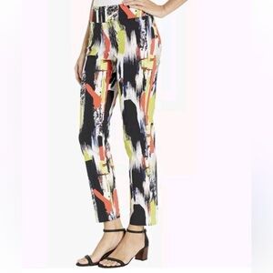 Black and White Cropped Ankle Pants Jumpsuit